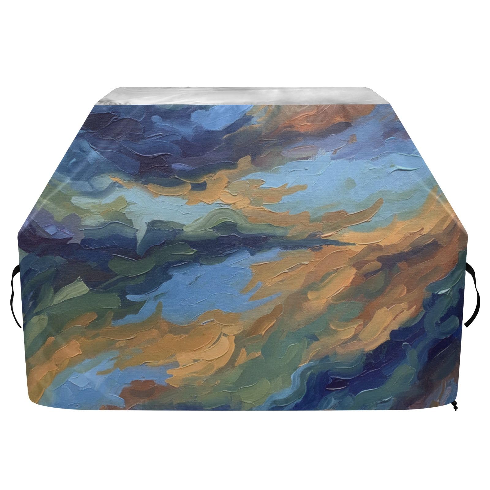 Copertura per barbecue, impermeabile, resistente, con motivo bronzo, blu