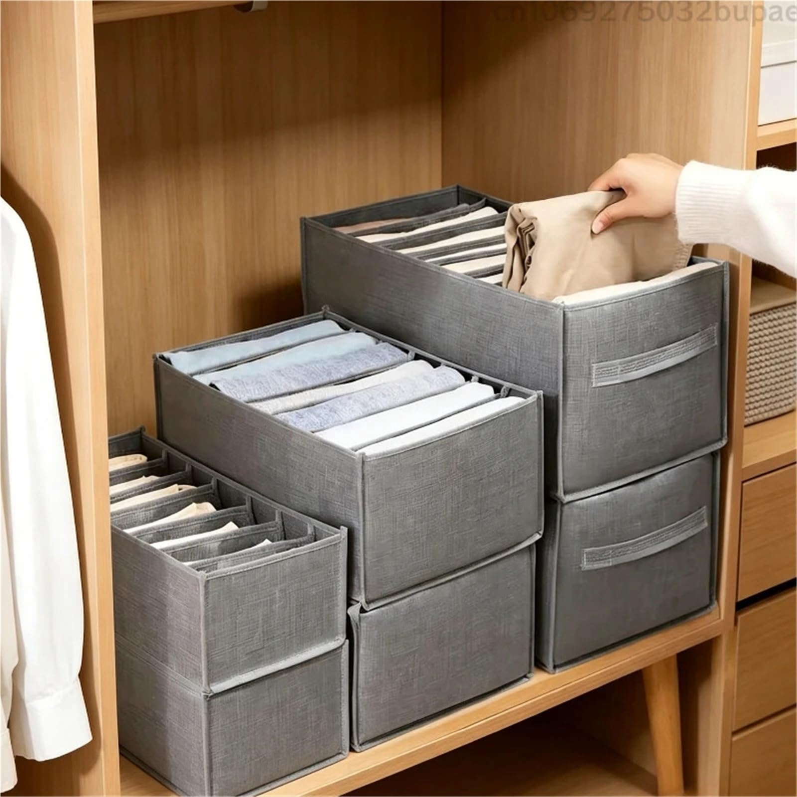 Organizer Armadio Cassetto portaoggetti in tessuto, pantaloni for la casa, artefatto, scatola di jeans