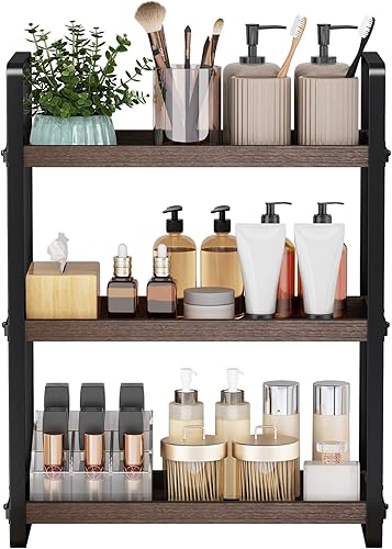 Miniatura 7 de Bandeja de encimera de baño, bandeja de cosméticos, organizador de cosméticos, organizador de baño, soporte de mostrador de baño, estante de