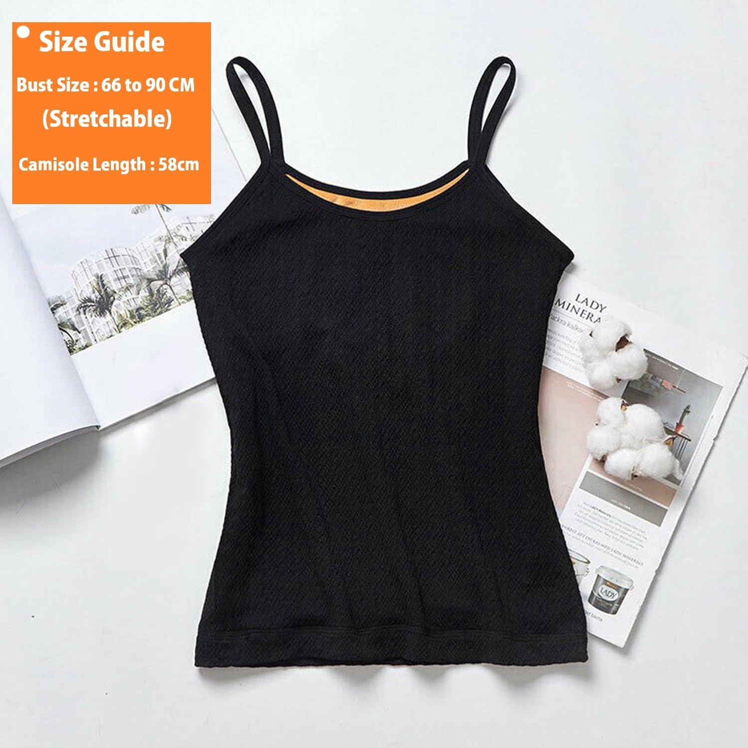 HSR Women’s Thermal Underwear Tops Thicken Plus Velvet Camisole Apricot Sexy Stretchy Slim-Fit Body Shaper Vest Shirt (Free Size) (Bust Size : 66 to 90 CM) Stretchable HSR Women’s Thermal Underwear Tops Thicken Plus Velvet Camisole Apricot Sexy Stretchy Slim-Fit Body Shaper Vest Shirt (Free Size) (Bust Size : 66 to 90 CM) Stretchable