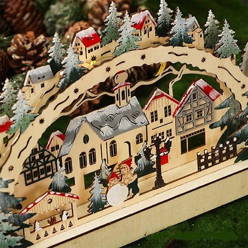 Miniatura 8 de LED de Navidad de madera y decoración de escritorio para libros