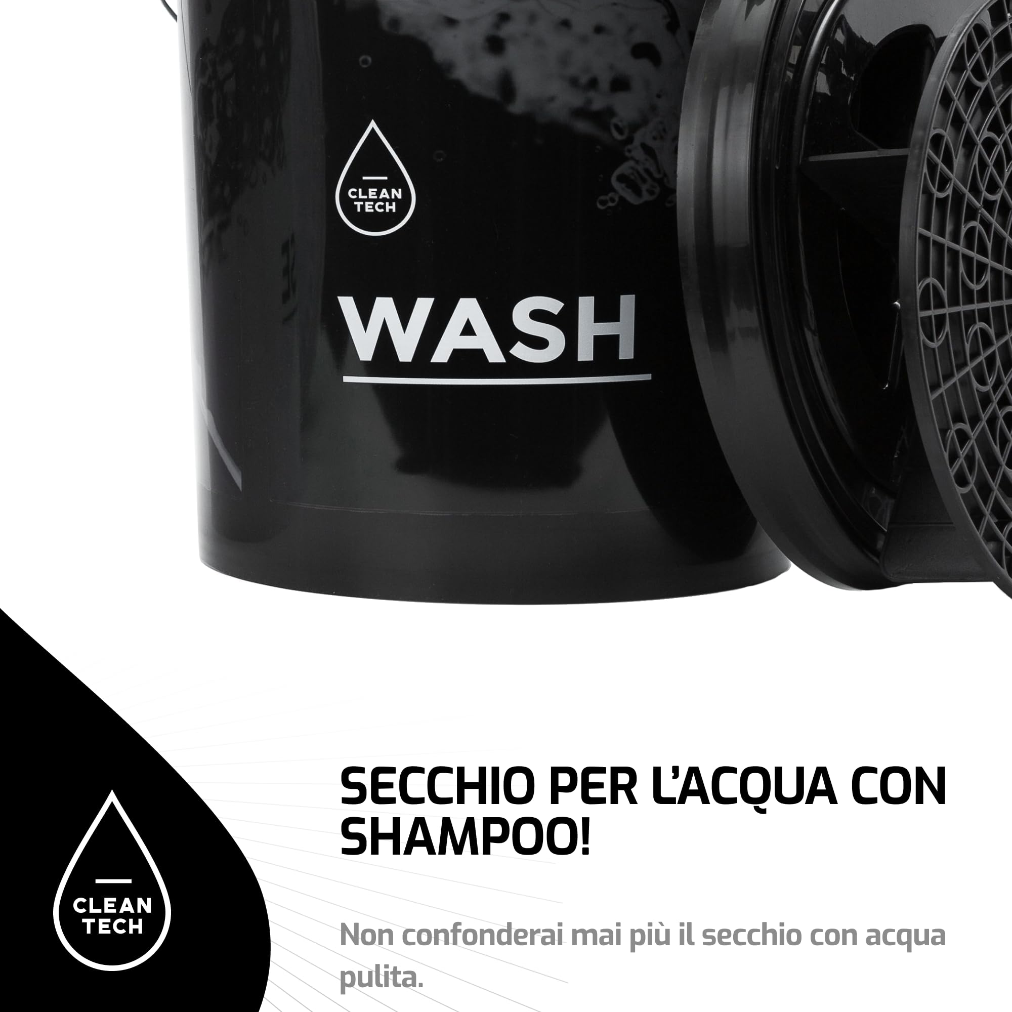 Secchio Per Lavaggio Auto SUMEX Da 20 Litri - Nero, Resistente, Con Maniglie In Metall - Foto 11