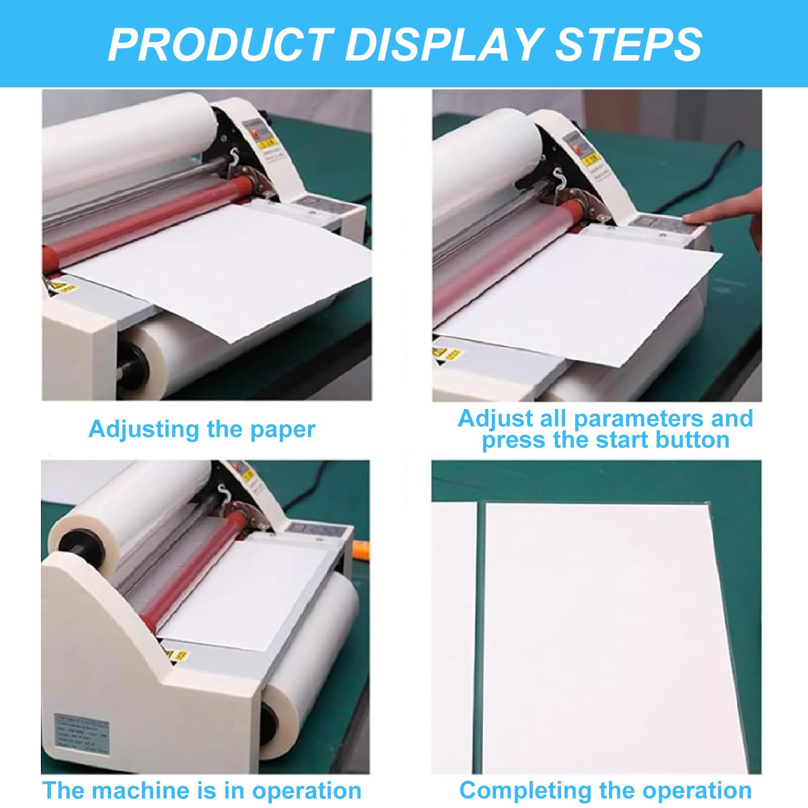 Laminator Termiczny Jednostronny I Dwustronny, 18" Na GorąCo I Na Zimno, Cztery Rolki, Regulowana PręDkość, UrząDzenie Do Laminowania Papieru A4 I Zdjęć, Szybkie Nagrzewanie,110V