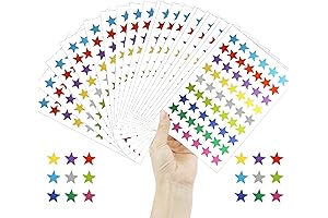 1620 Pack Rainbow Small Star Stickers for Kids