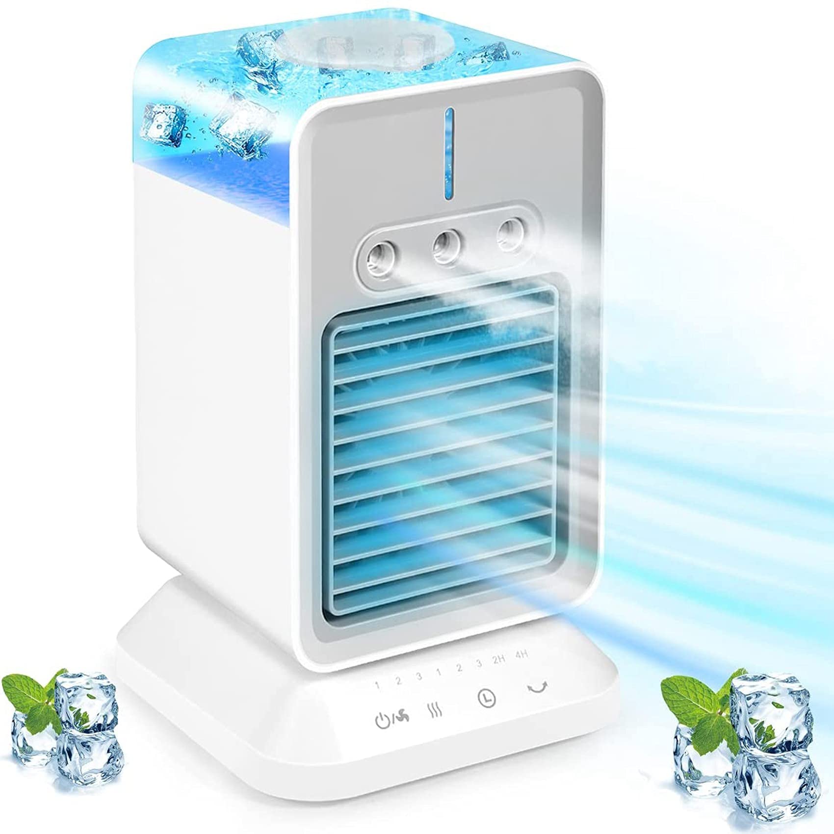 iFutniew Personal Air Conditioner,Portable Evaporative Air Cooler Fan Timing & Oscillation Function Humidifier for Home Outdoor
