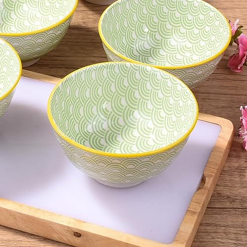 Miniatura 12 de Japanese Black Rice Bowls Set of 4, Ceramic Asian Bowls Sushi Bowls for Rice, Oats, Soup, Snacks, Desserts