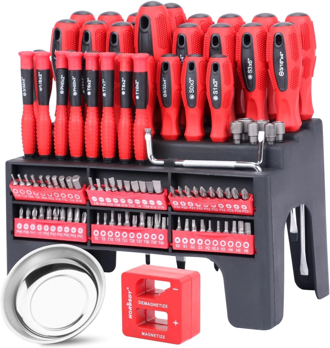 Brimix 101 Piece Magnetic Precision Screwdriver Set with Holder ...