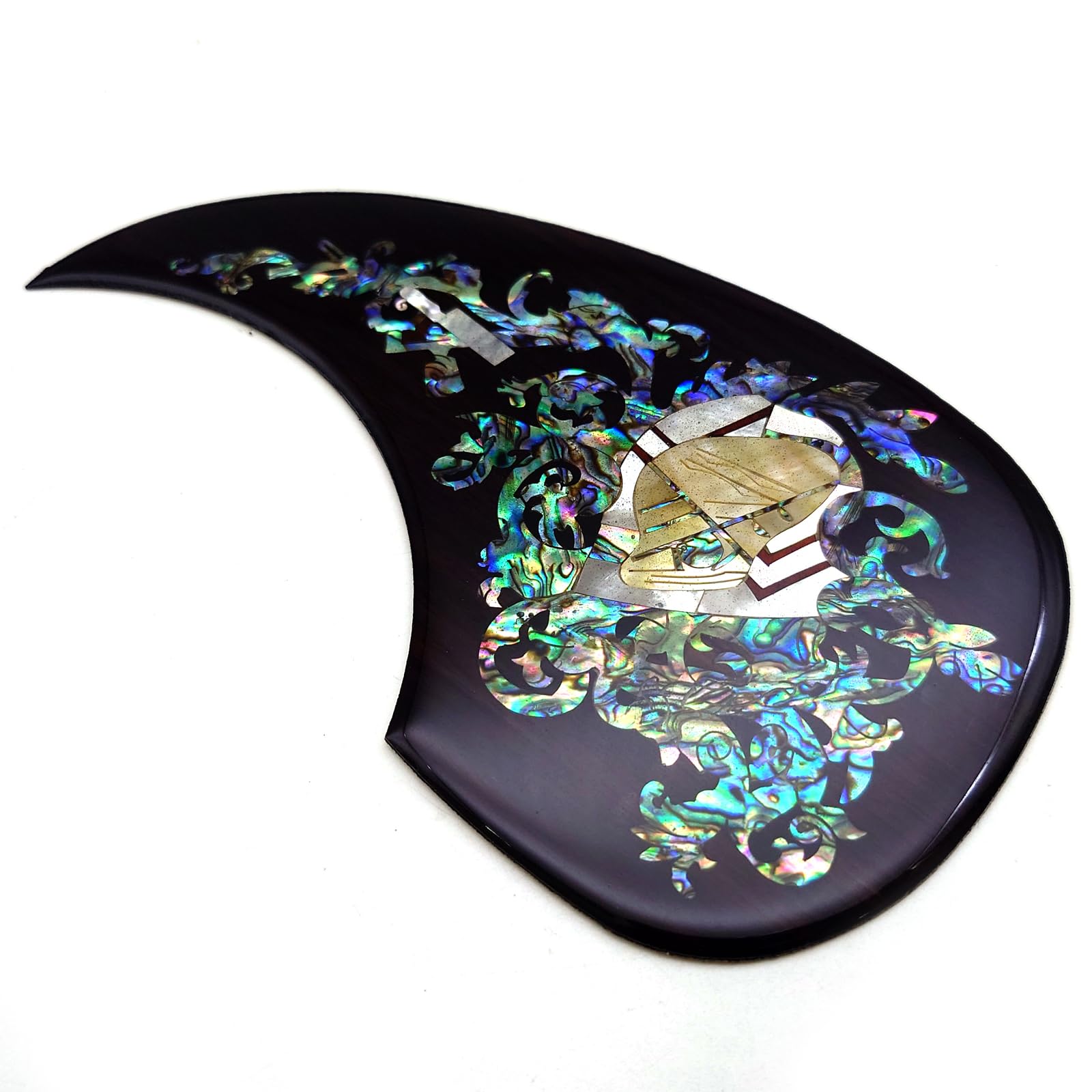 Guitar Pick Guard, Battipenna in abalone in palissandro autoadesivo for Chitarre acustiche folk D-45 Taylor(29)