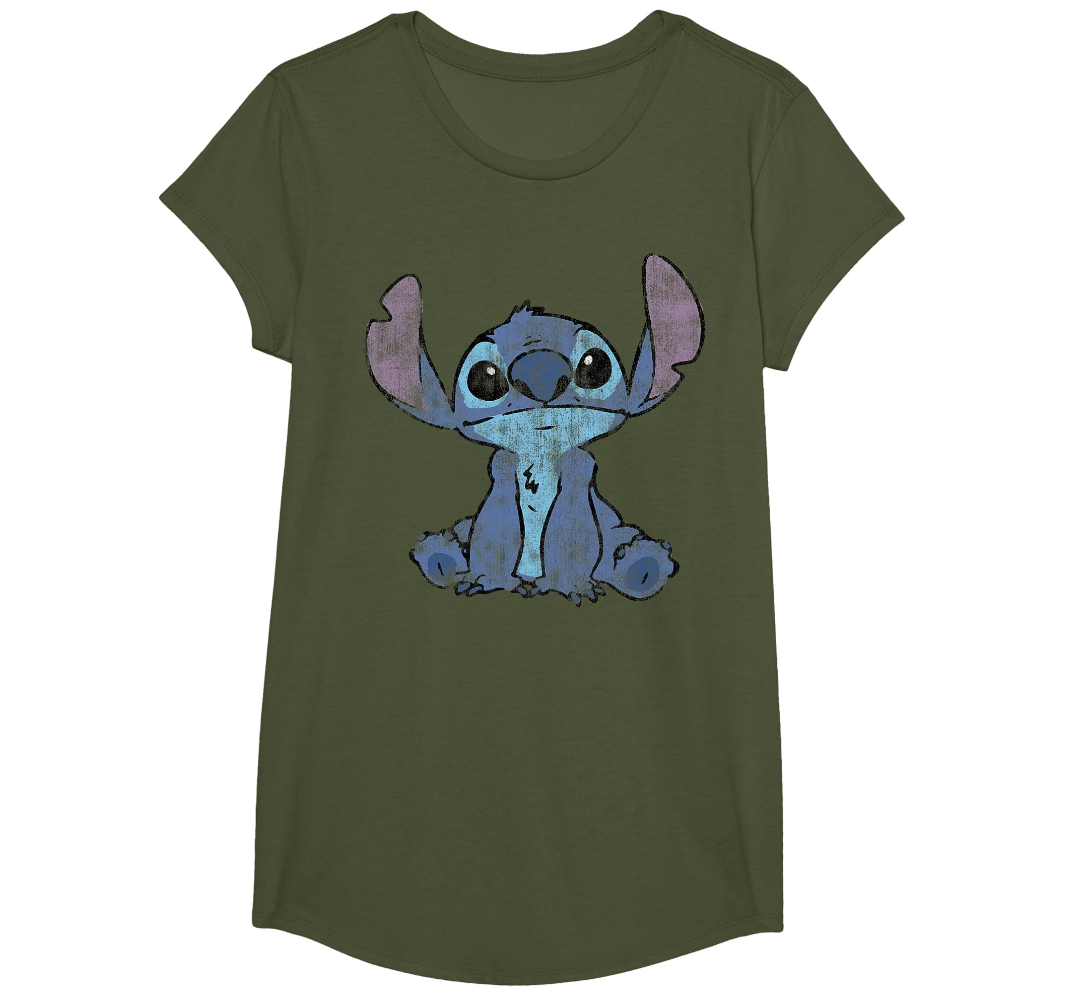 Disney Lilo &amp; Stitch Distressed Stitch Portrait T-Shirt