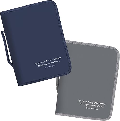 DEHITE - Juego de 2 fundas para la Biblia para hombres y mujeres, tamaño grande y mediano