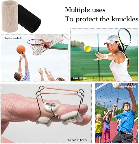 Miniatura 5 de 20 fundas protectoras para dedos, férulas deportivas para los dedos, soporte para el pulgar, fundas elásticas para el pulgar para aliviar el dolor,