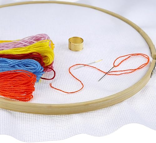 Vista 28 de Caydo 60 por 39 pulgadas, 14 unidades de tela clásica de reserva, tela de punto de cruz, color blanco, tamaño grande