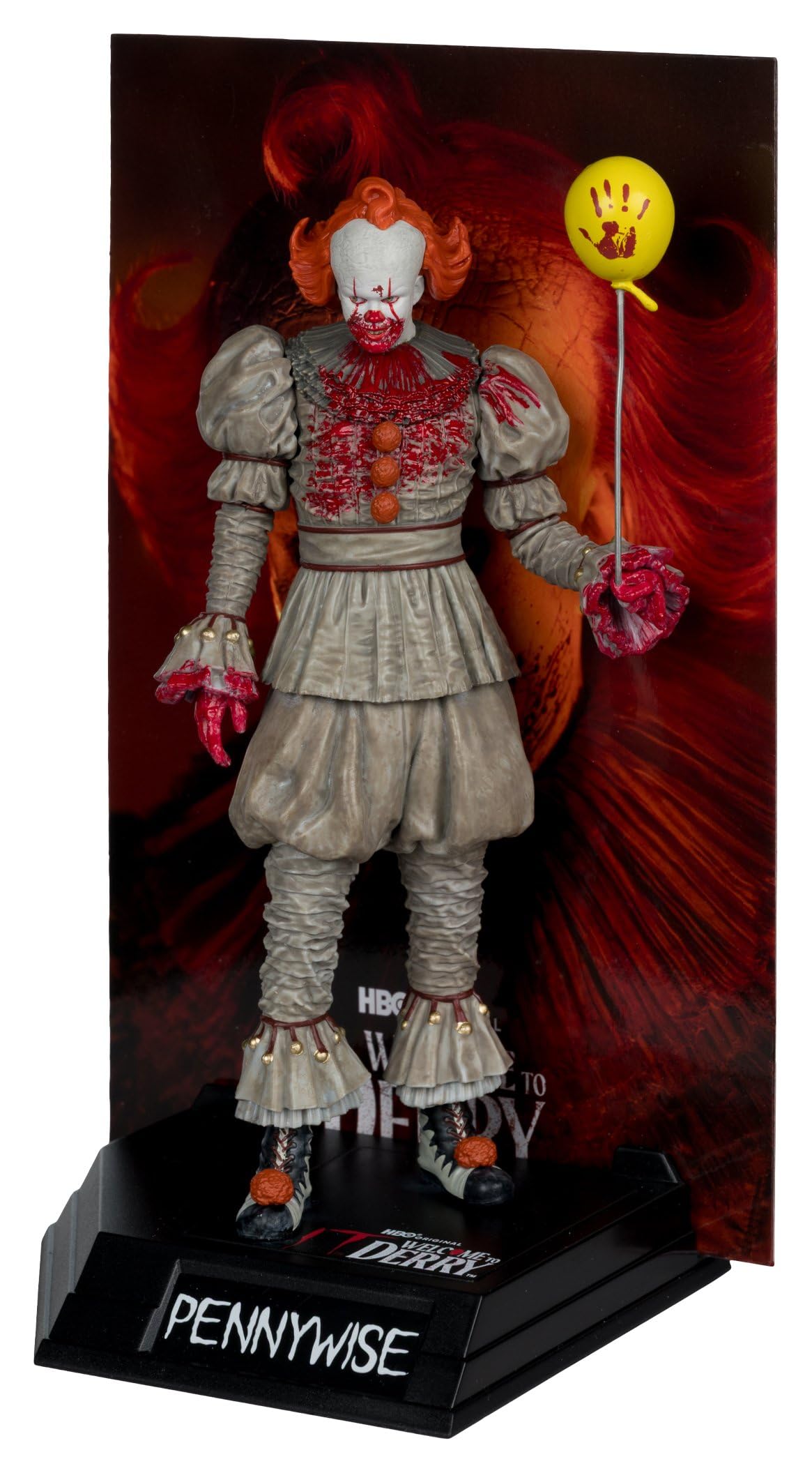 McFarlane Es Welcome to Derry Movie Maniacs Figur Pennywise (Bloody) 16 cm
