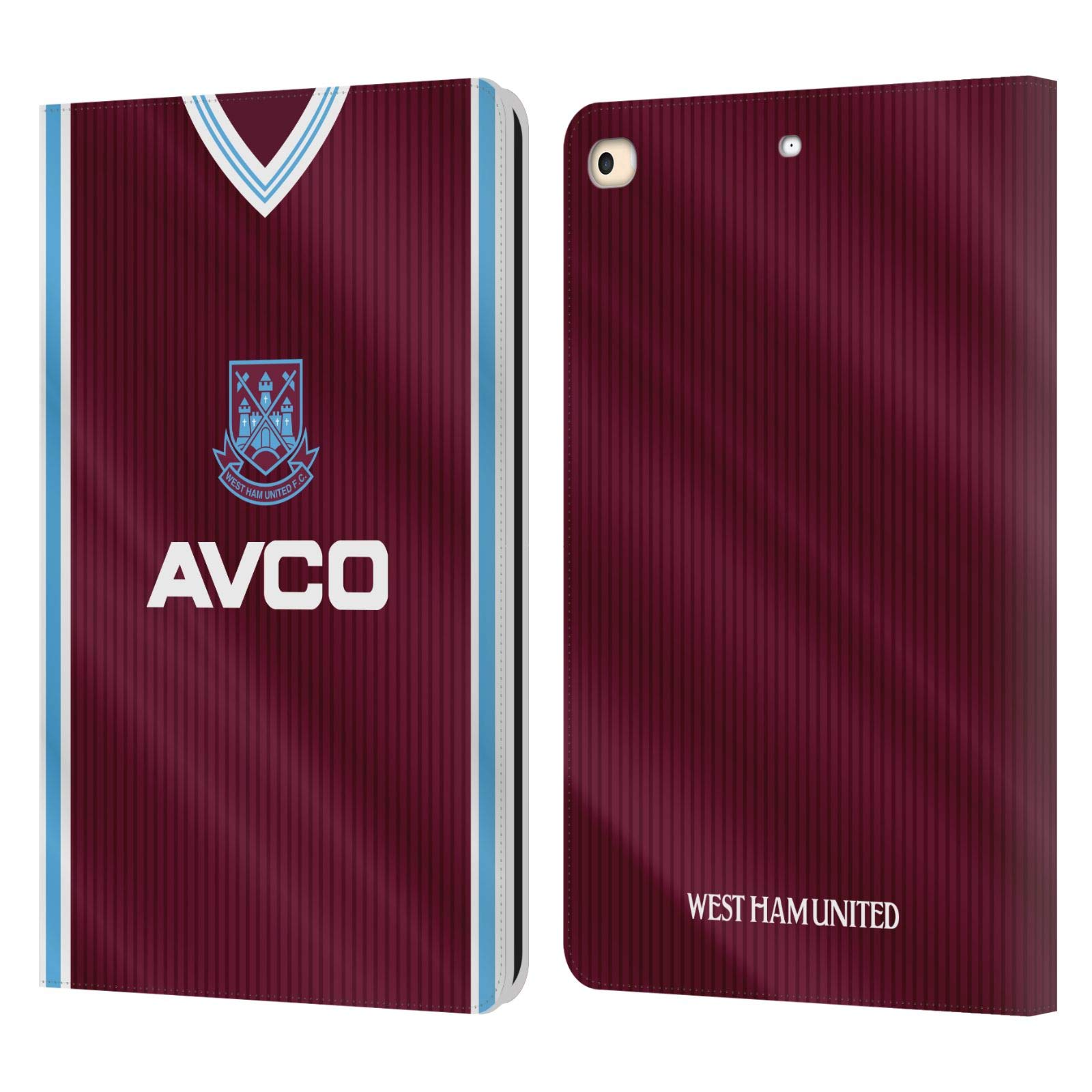 Funda de cuero West Ham United 1987 para iPad 9.7 2017 y 2018 estilo libro con soporte retro 7