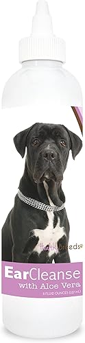 Healthy Breeds - Limpiador de oídos con aloe vera - Formulado por veterinarios para desodorizar, limpiar, secar y acidificar el canal auditivo -