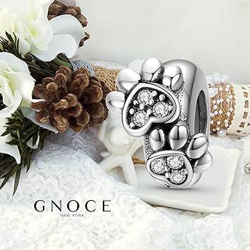 GNOCE 925 Sterling Silber Otter Charm - Rose Gold Plated Herz Form Anhänger