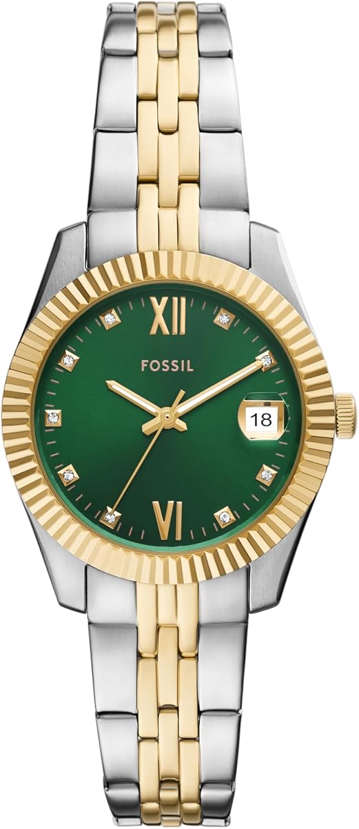 Reloj de mujer, reloj de tres manos de acero inoxidable de cuarzo escarlata para mujer
