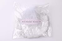 Vista 7 de Velo de la primera comunión blanco con lazo, para niñas