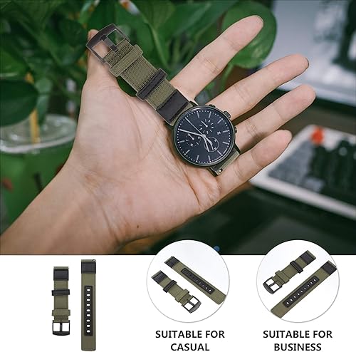 Miniatura 7 de Hemobllo Correa verde de liberación rápida pulseras elegantes compatibles para Samsung Gear S2 S3