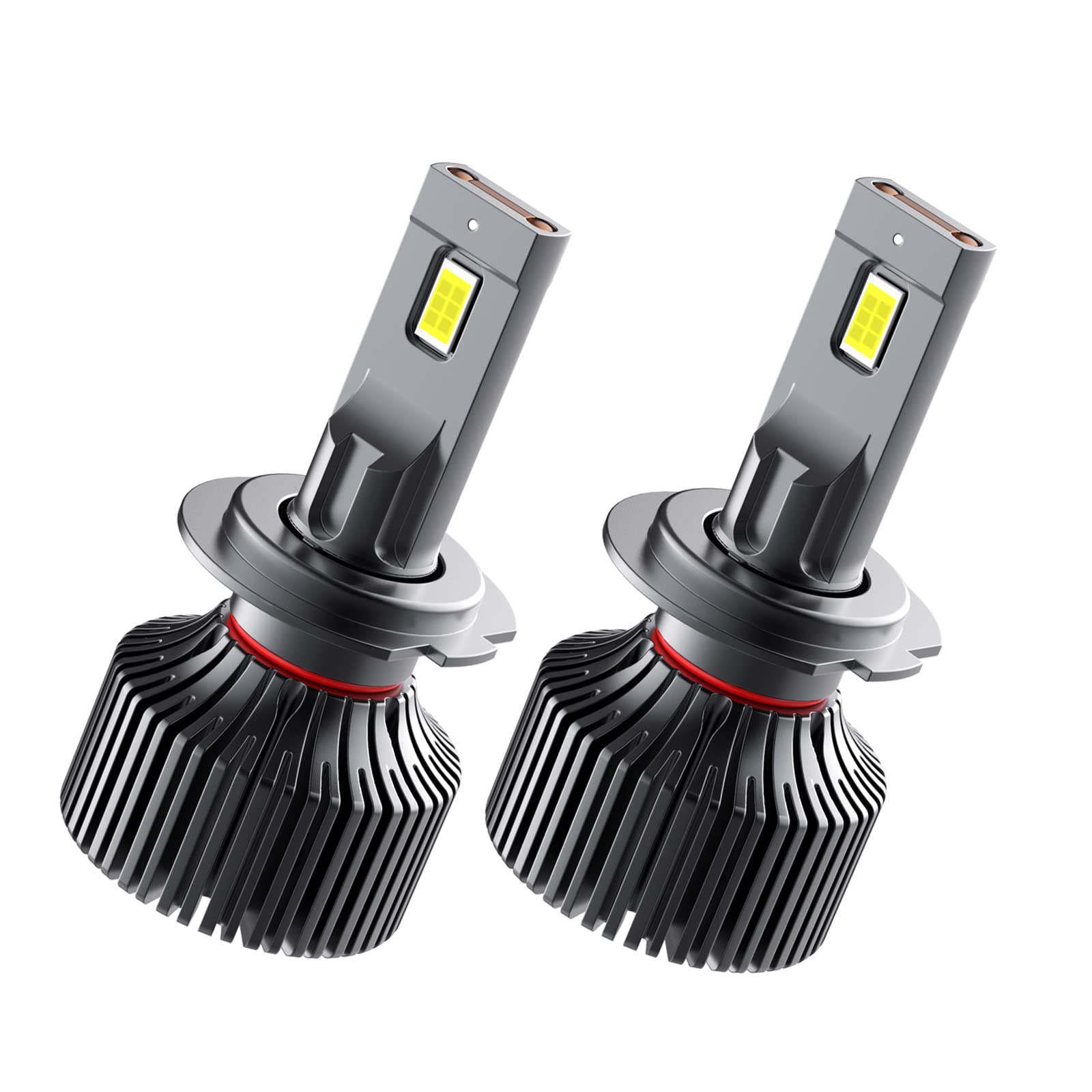 Lot De 2 Ampoules De Phares LED, Feux De Croisement 6500 K 12 000 Lm Blancs Pour Phares De Voiture En Aluminium Aviation.,H1