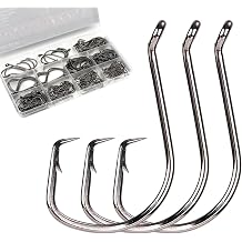 170Pcs Octopus Circle Hooks for Catfish Fishing, 9 Sizes Assorted | Offset Circle Design, Sharp Barbed, Sturdy Catfish Hooks, Freshwater & Saltwater, Sizes 1# 1/0 2/0 3/0 4/0 5/0 6/0 7/0 8/0