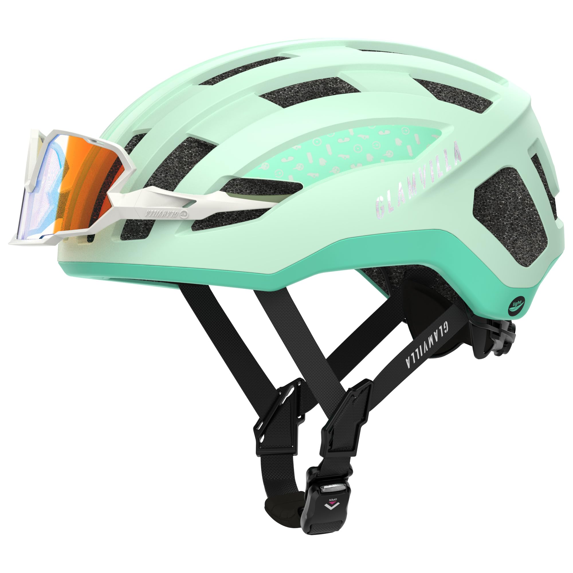 Rennradhelm für Damen und Herren City Trekking Fahrradhelm Professioneller Wettkampf Ultra Leichter belüfteter Fahrradhelm mit Magnetschnalle zum Platzieren von Brillen