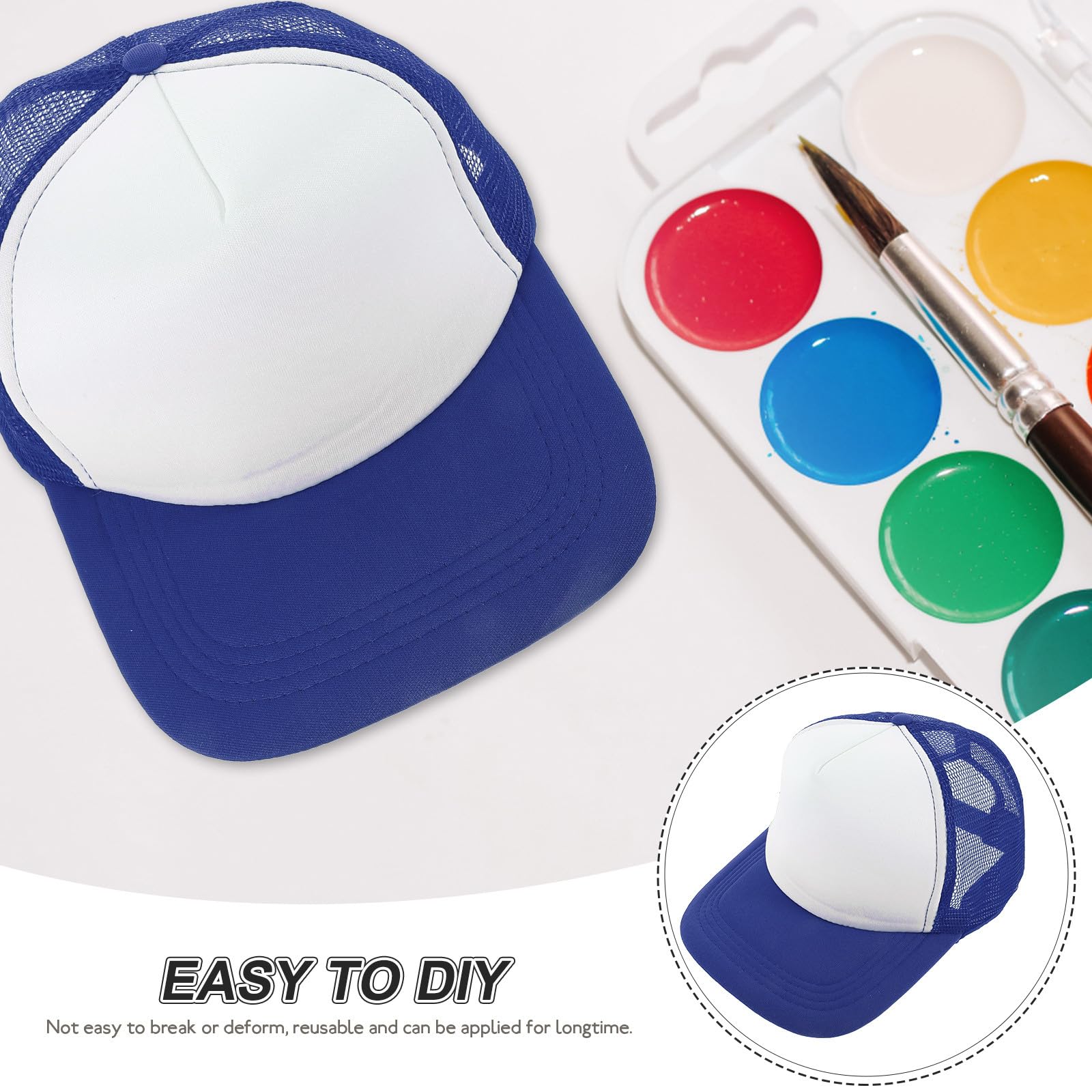 GLEAVI 10Pezzi Cappelli Vuoti Estivi in Poliestere Sublimazione Berretti Baseball DIY Trasferimento Termico per Uomo Donna Campeggio Pesca