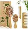 Valkyrie 4Pcs Natural Bamboo Brush Comb Set 100% Bamboo Original Set