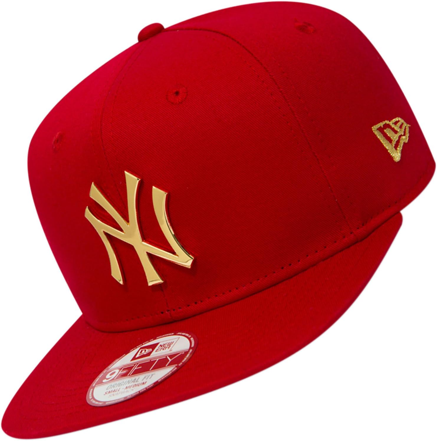 New Era MLB Metal Badge Original Fit 9FIFTY Snapback (NY Yankees Red, S/M)