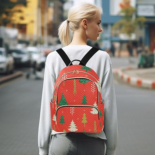 Miniatura 7 de Mochila de Navidad para mujer, estilo retro, para árbol de Navidad, bolsa de viaje, compacta para uso diario, bolsa de pañales para uso diario,