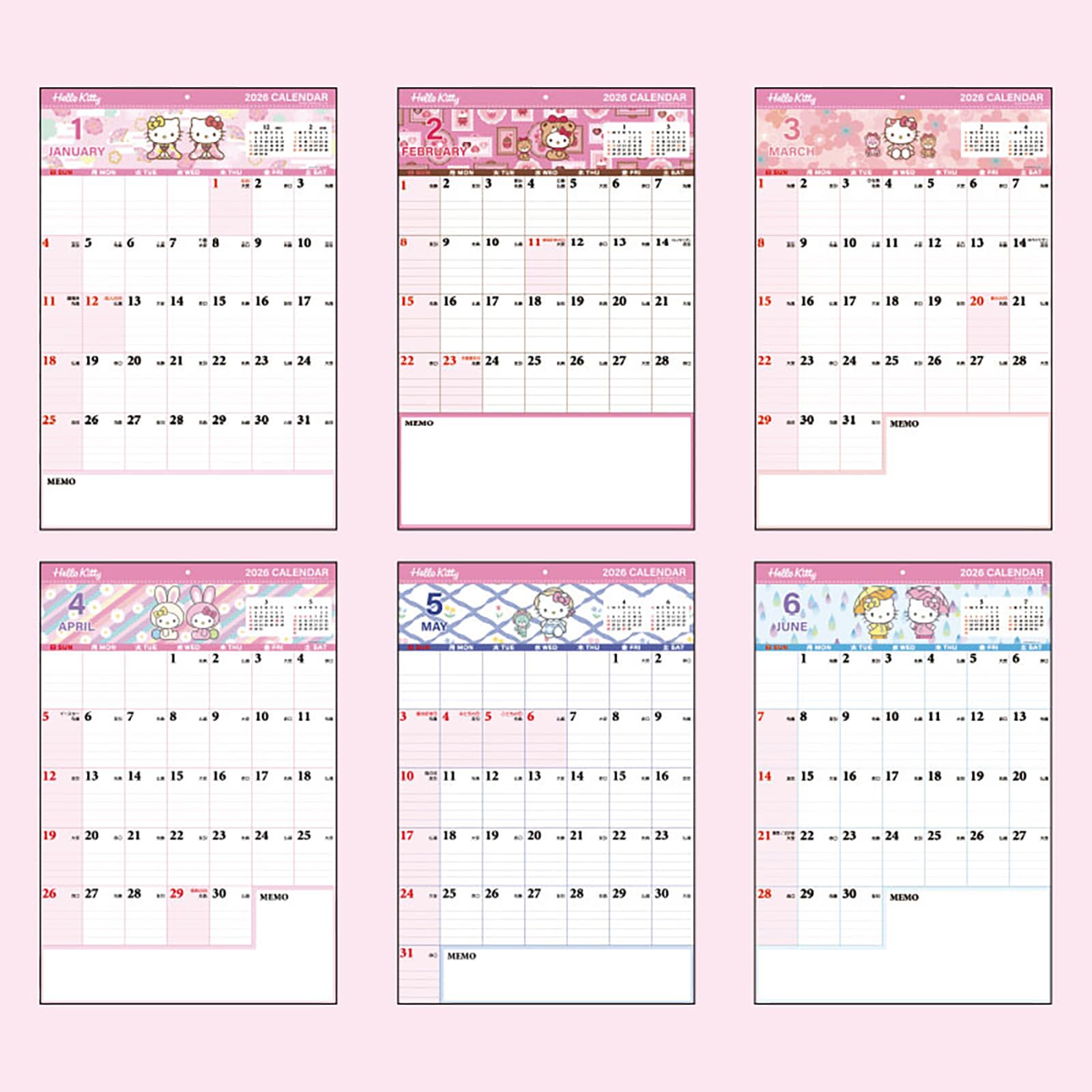 Amazon.co.jp: サンリオ(SANRIO) 書き込みカレンダー 2026 ハロー 