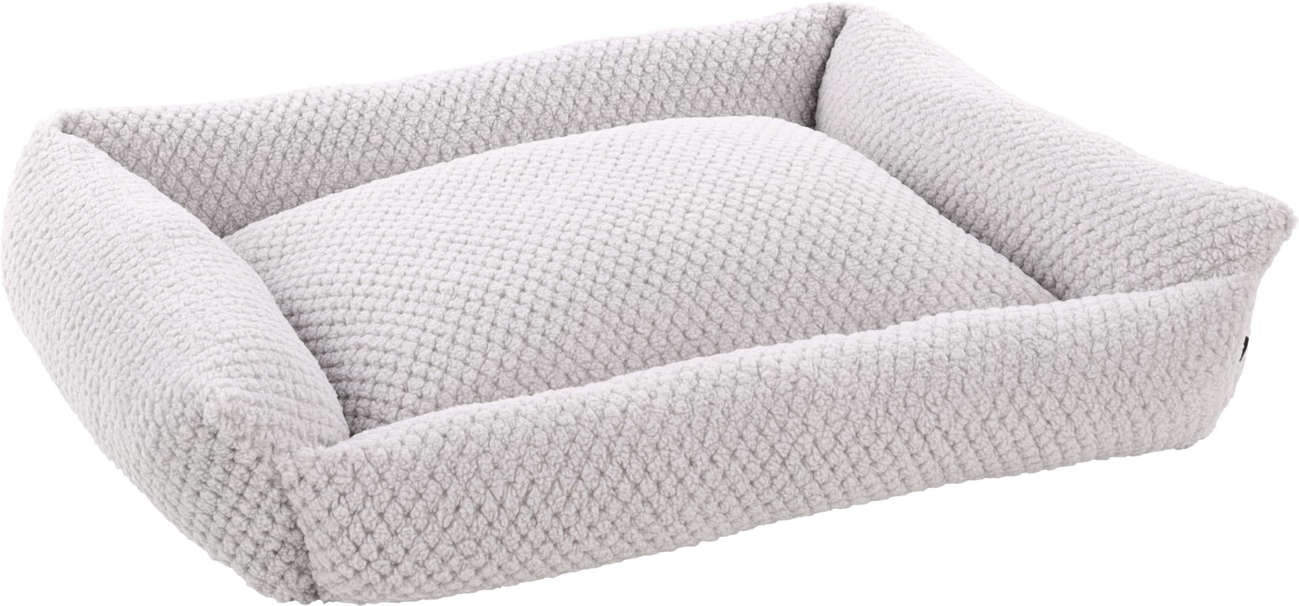 Panier lavable Flamingo gris pour chien qui glisse avec housse zippée amovible