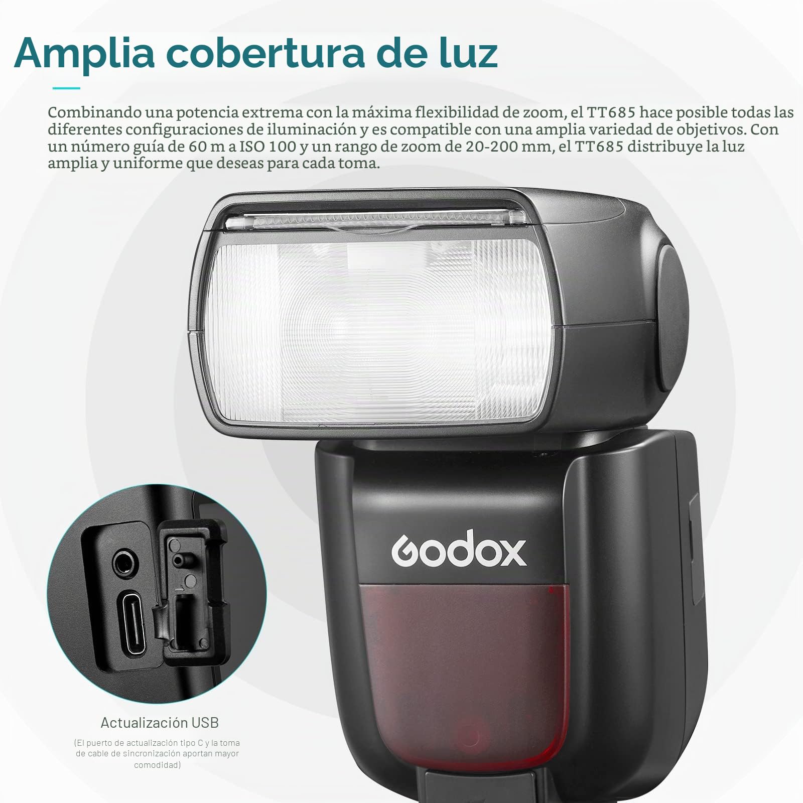 Godox TT685II-S TT685SII Speedlite TTL Cámara Flash | 2.4G GN60 1/8000s HSS,TCM Instant Conversion Para Sony A6400/A6000/A99/A58/A7RII/A7R/A77III/A77II/A7IV(TT685II-S)