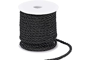 PH PandaHall 3mm Decor Black Handfasting Cord Cording