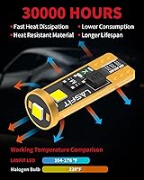 Vista 31 de LASFIT 194 LED Bulb 6000K White, T10 168 2825 W5W LED Replacement Light Bulbs, For Dome Map Light, Door Light, Courtesy Light, License Plate Light