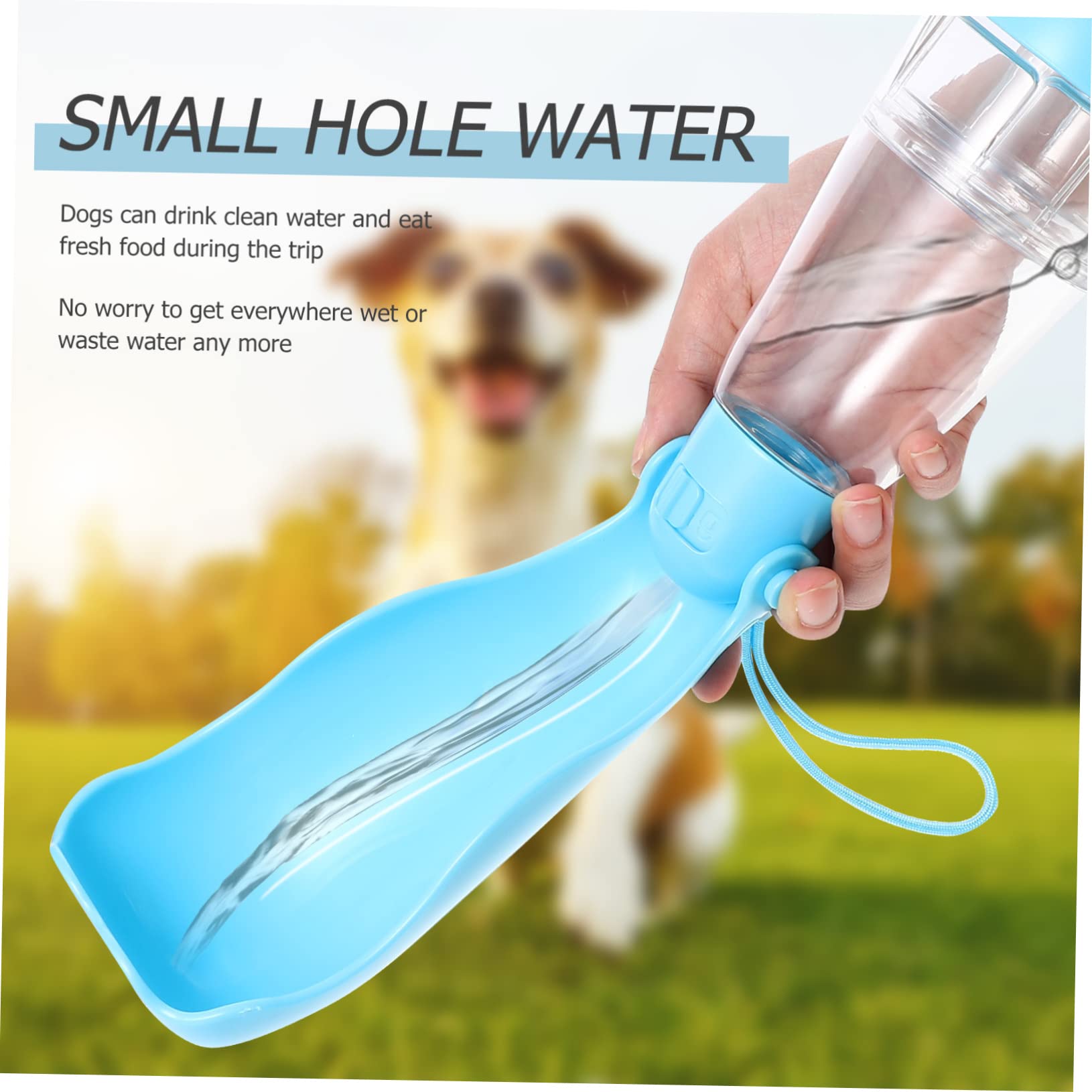 COLLBATH Multipurpose Pet Feeding Bottle Dog Water Dispenser for Outdoor Activities Lightweight and Portable Dual Function Food for Hiking and Travel