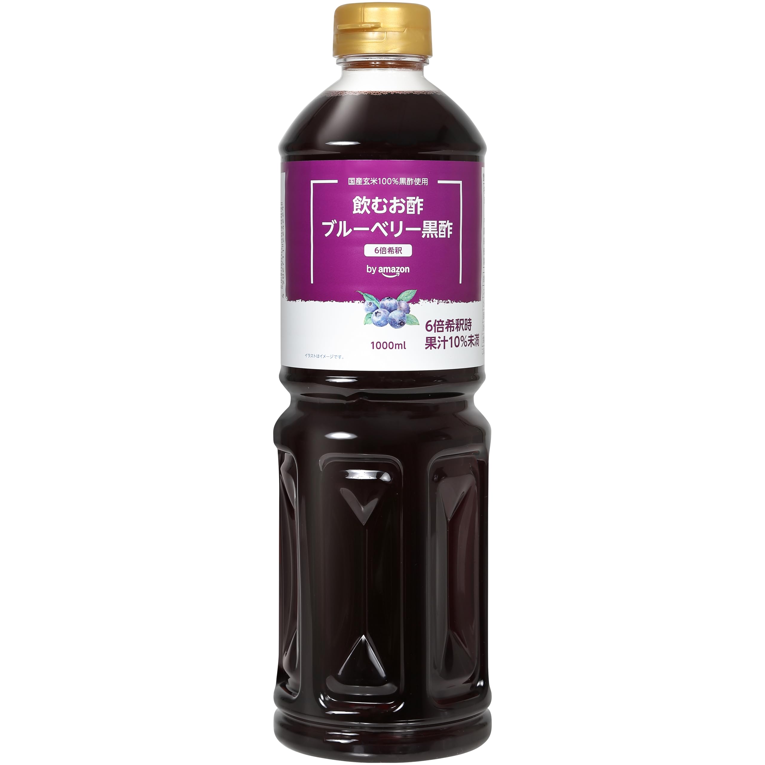 Amazon.co.jp: by Amazon 飲むお酢 ブルーベリー黒酢 1000ml 6倍希釈