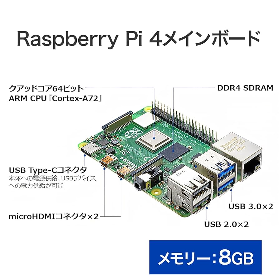 その他 IODATA - Raspberry Pi 4 Model B 8GB Amazon.com: Raspberry Pi 4 Computer Model B 8GB Single Board