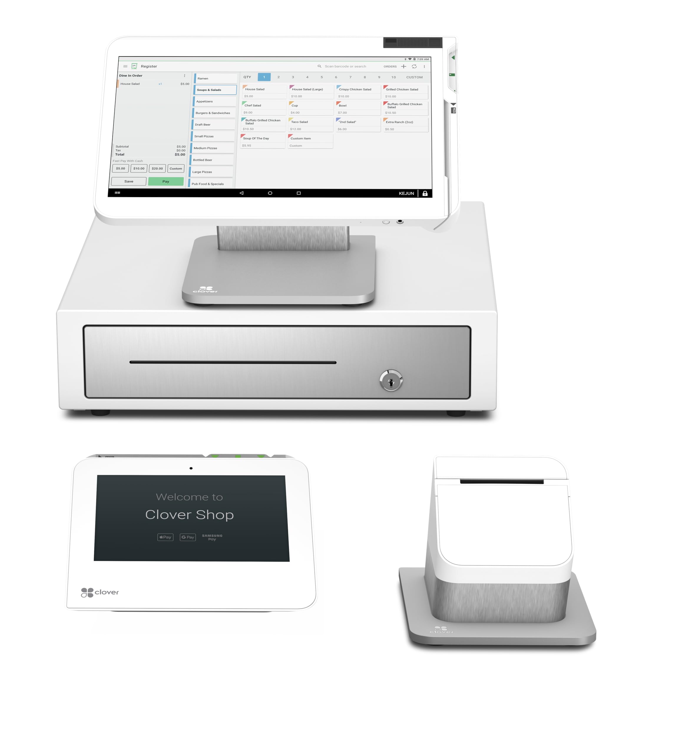 Clover Station PRO Duo All-in-One POS System for Restaurants, Cafes, Bars, Bakeries, Food Trucks-Tailored for Restaurant Food Service - Requires Processing Account Through Advantage POS Store