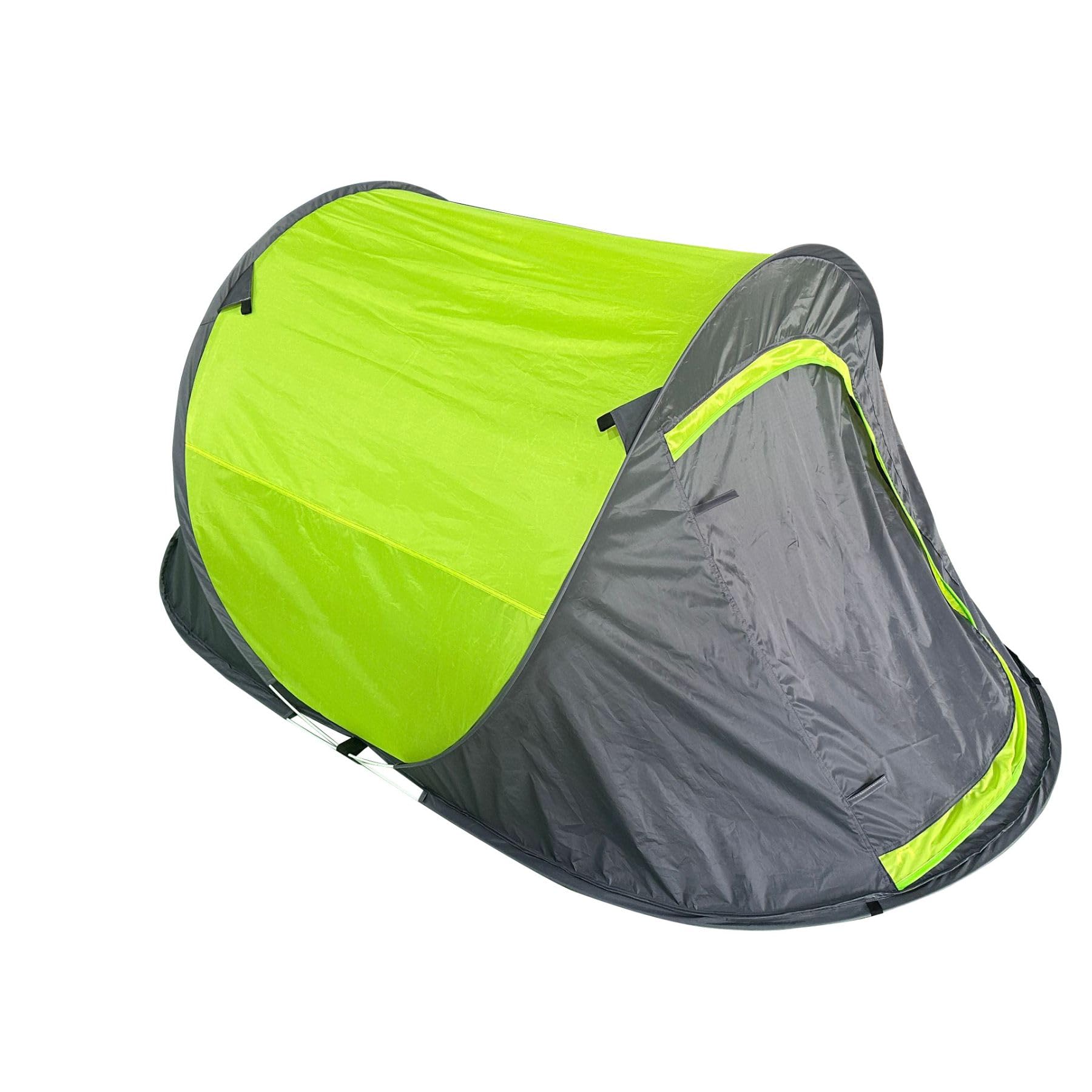 Pop Up Wurfzelt für 2 Personen blau grün Outdoor Campingzelt Trekking Festival