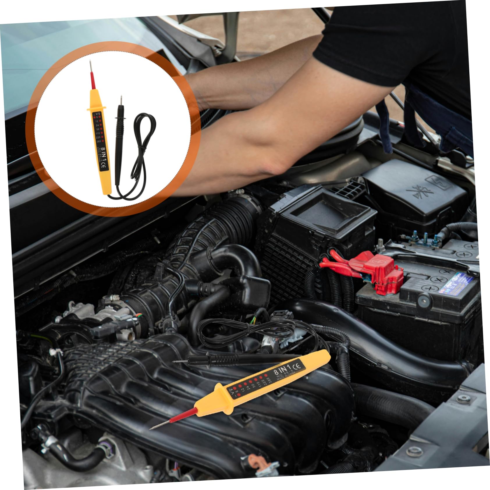 5 Pièces Instrument De Détection De Tension Testeur De Fil Testeur De Tension Appareil De Test De Tension Testeur Électrique De Voiture Outil D'entretien Automobile Cuivre