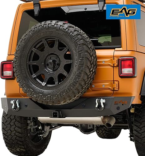 Miniatura 4 de EAG Parachoques trasero Rock Crawler con soporte de sensor de estacionamiento apto para Wrangler JL 18-22