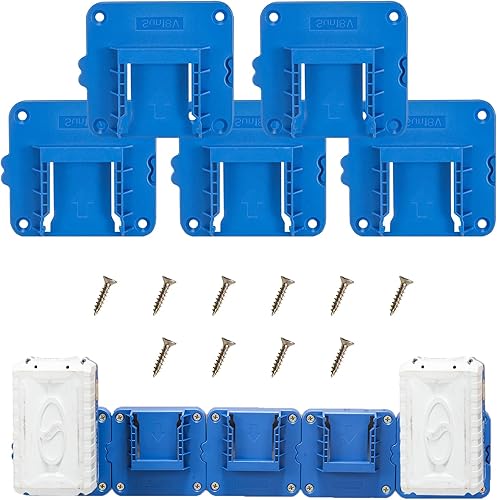 Uniqwamo Paquete de 5 soportes de batería para batería de iones de litio de 24 V Snow Joe y Sun Joe, soportes para muelle (con 10 tornillos)