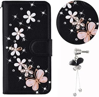 Custodia Honor 9X Lite Cover Copertura PU Pelle Sparkle Glitter Protettive Strass Brillante Nero Wallet Case Libro Leather Magnetico Flip Protettiva Portafoglio ID Slot Cover Honor 9X Lite,Volare
