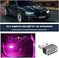 Vista 17 de 4 lámparas LED USB para el interior del automóvil, mini luz nocturna LED portátil, kit de iluminación ambiental de interfaz USB enchufable