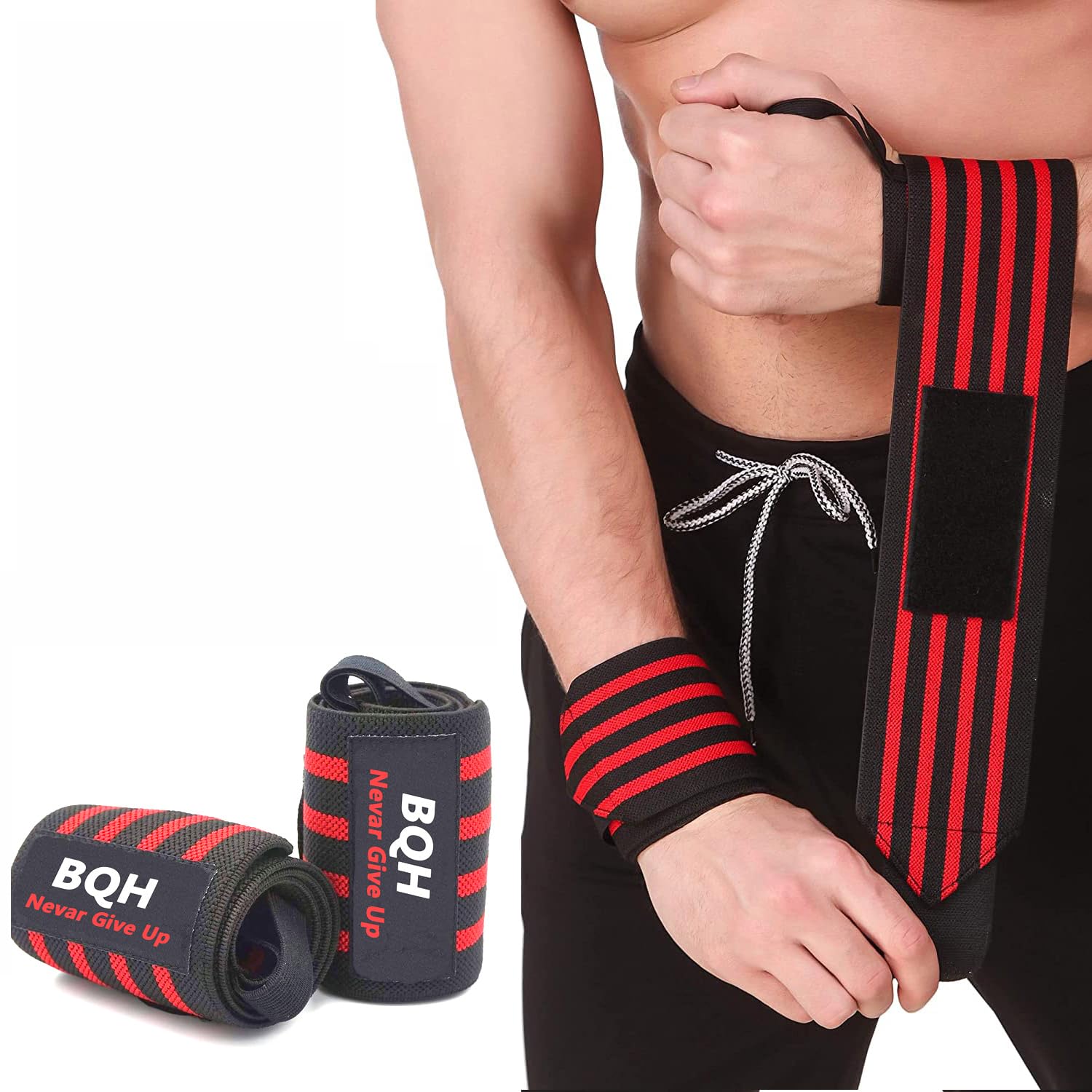 Wrist Wrap For Gym, Wrist Band For Gym, Gym Hand Band, Wrist Support gym band strap For Men, Wrist Supporter For Gym, Gym Wrist Band, Weightlifting Wraps, Lifting Straps-image-8