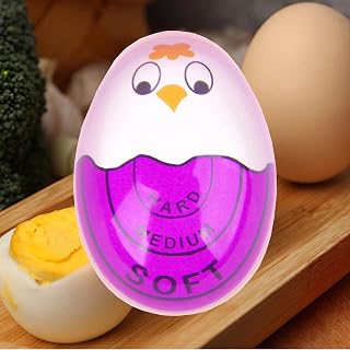 Purple Mini Egg Timer – Kitchen Doneness Indicator for Boiling Eggs, Heat-Sensitive, 2.2×1.6×1.3 inch