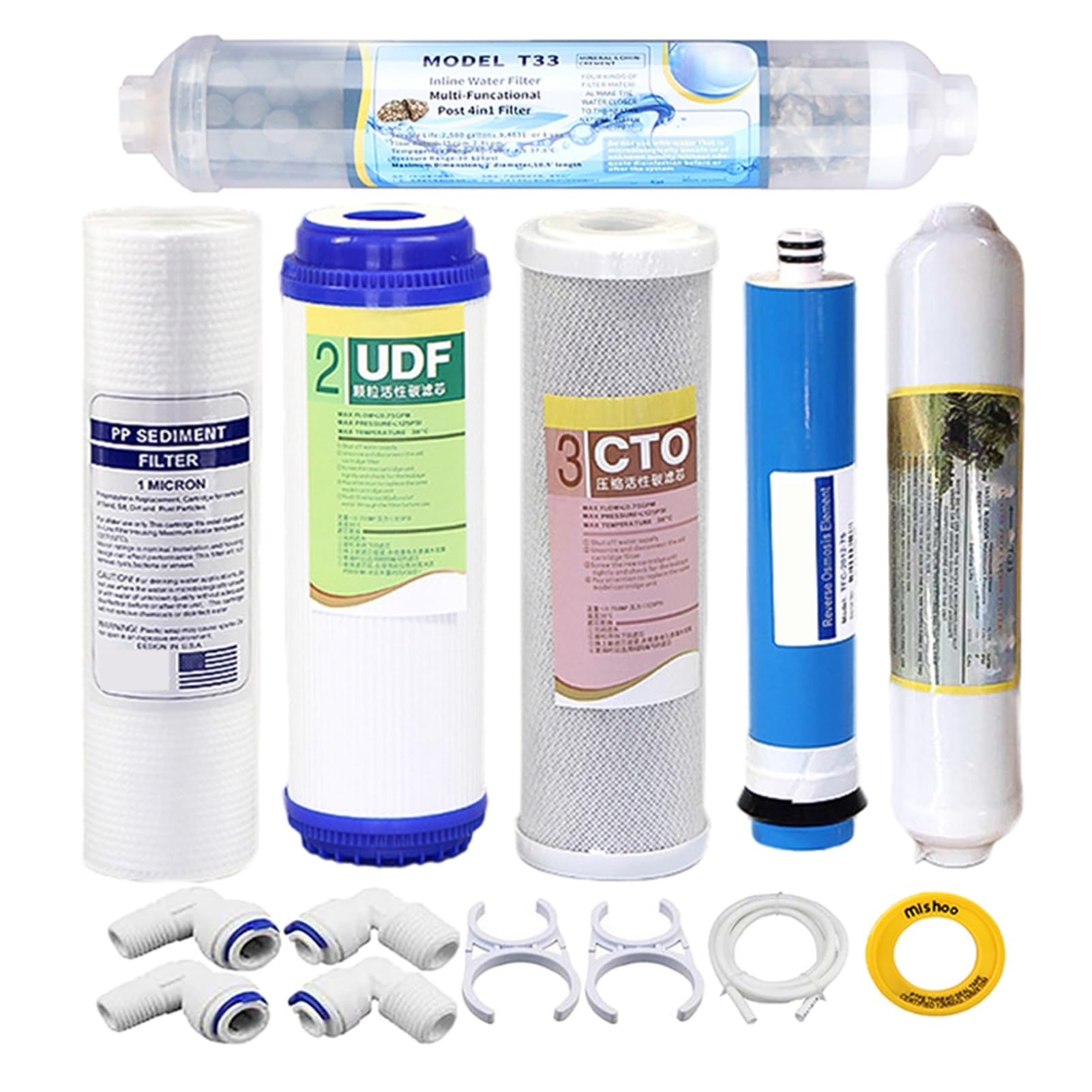 Système filtration d'eau sous évier 5 étapes kit filtres rechange osmoseur 75 GPD