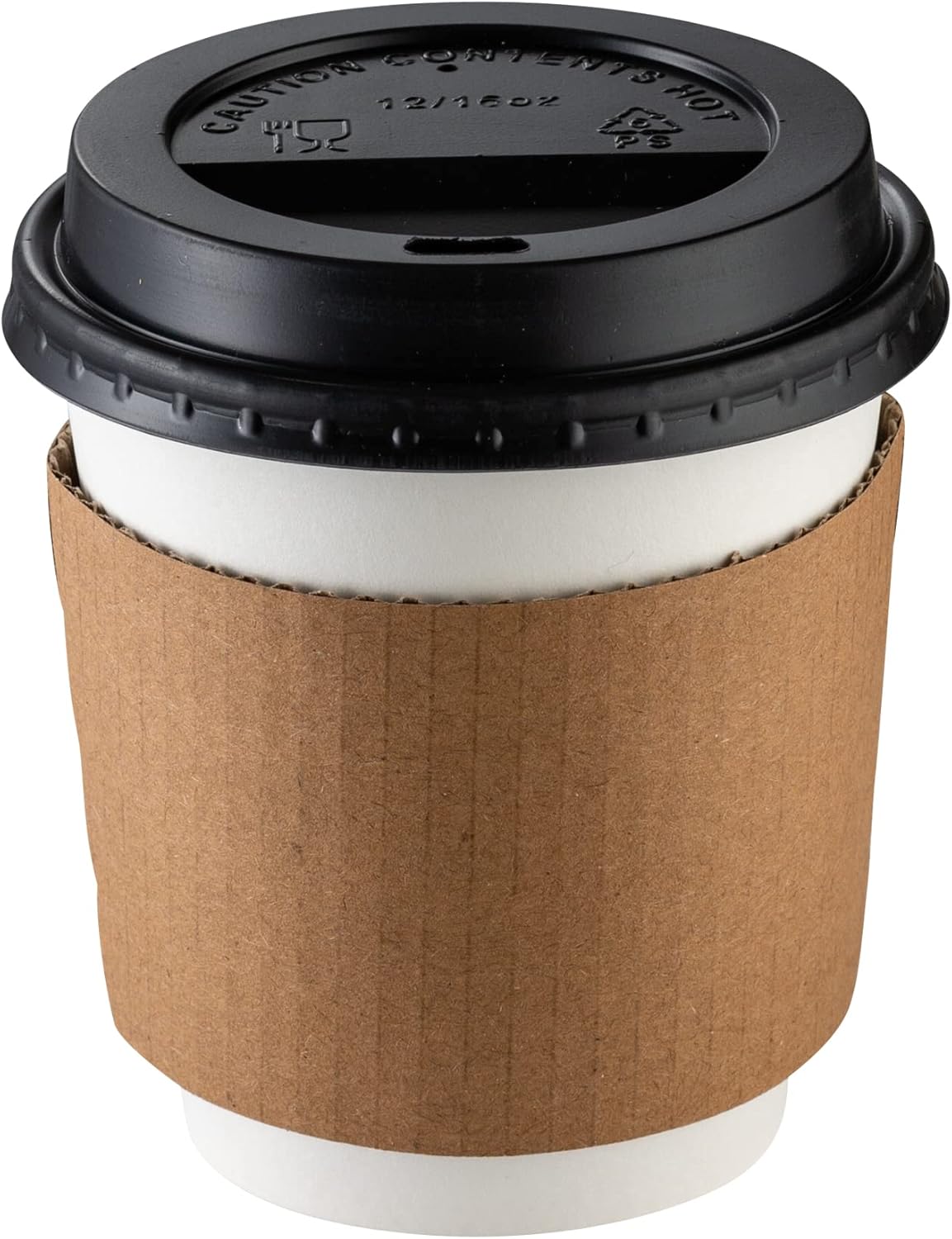 GUSTO [10 oz. - 50 Sets Disposable Coffee Cups with Lids and sleeves - To Go Paper Hot Cups for Travel and Office Use - Formerly Comfy Package - Image 2