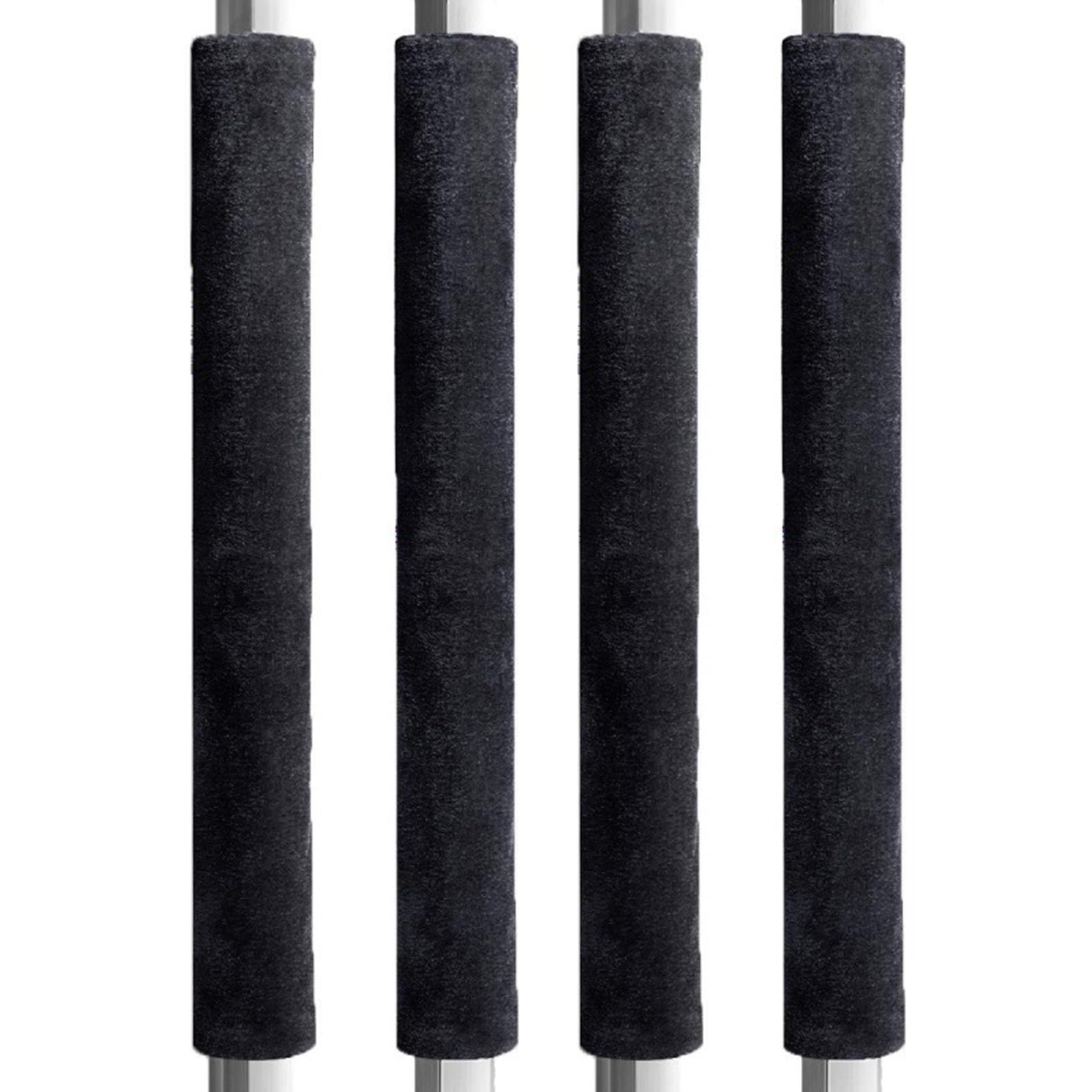 Wumuzai Black Refrigerator Handle Covers Set Of 4, Velvet Fridge Door Handle Cover, Handle Covers For Refrigerator And Oven, Protector To Keep Microwave Dishwasher Appliance Clean Off Fingertips,